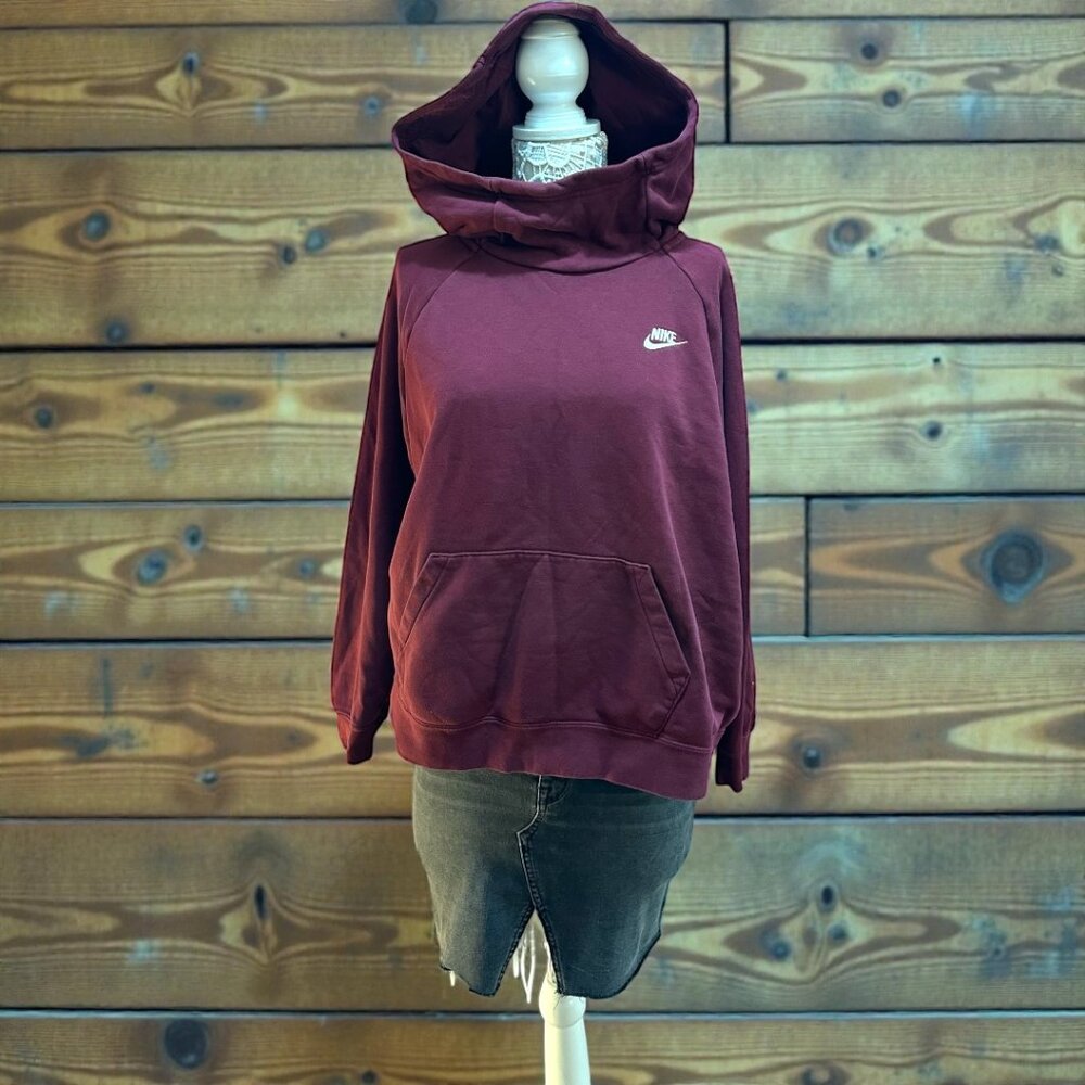 Nike Women's Sportswear Essential Funnel-Neck Fleece Pullover‎ Hoodie